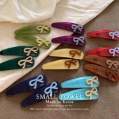 韩国东大门进口高级果冻彩色蝴蝶结侧边夹bb夹刘海碎发夹发卡头饰