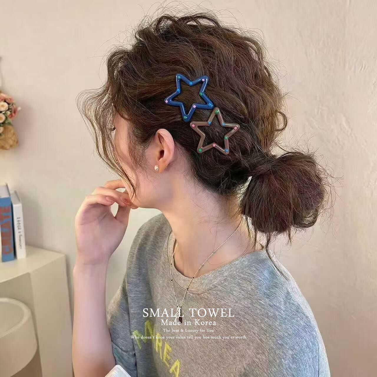 韩国进口少女彩色波点星星bb夹侧边夹刘海碎发夹发卡子对夹子发饰