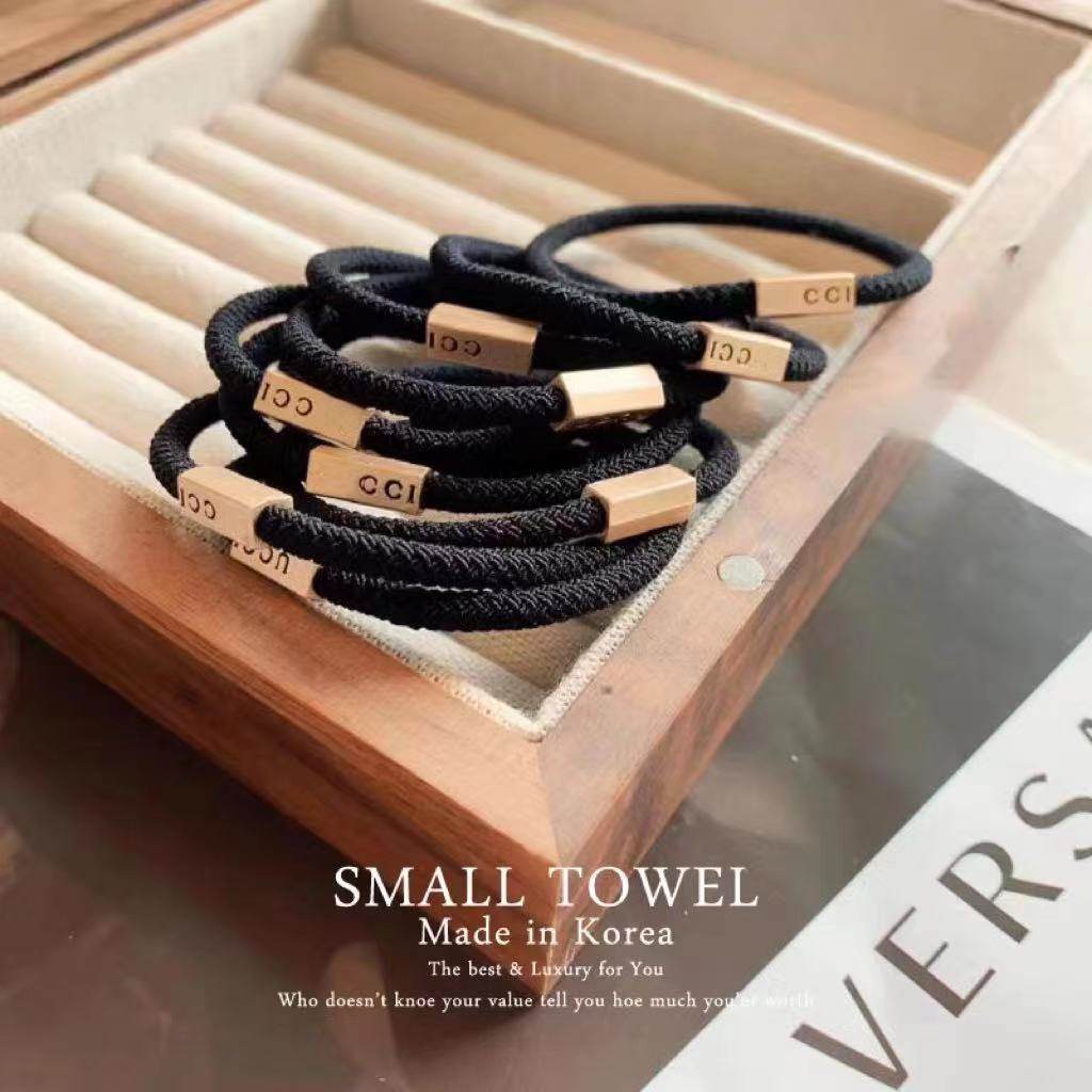 韩国东大门进口基础款黑色橡皮筋高级感简约字母发圈扎头发绳头饰,饰品/流行首饰/时尚饰品新,发饰,淘宝优惠券,粉丝福利购,淘宝优惠卷