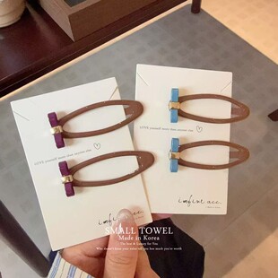 精致蝴蝶结椭圆bb夹对夹刘海碎发夹侧边夹发饰 韩国东大门进口法式