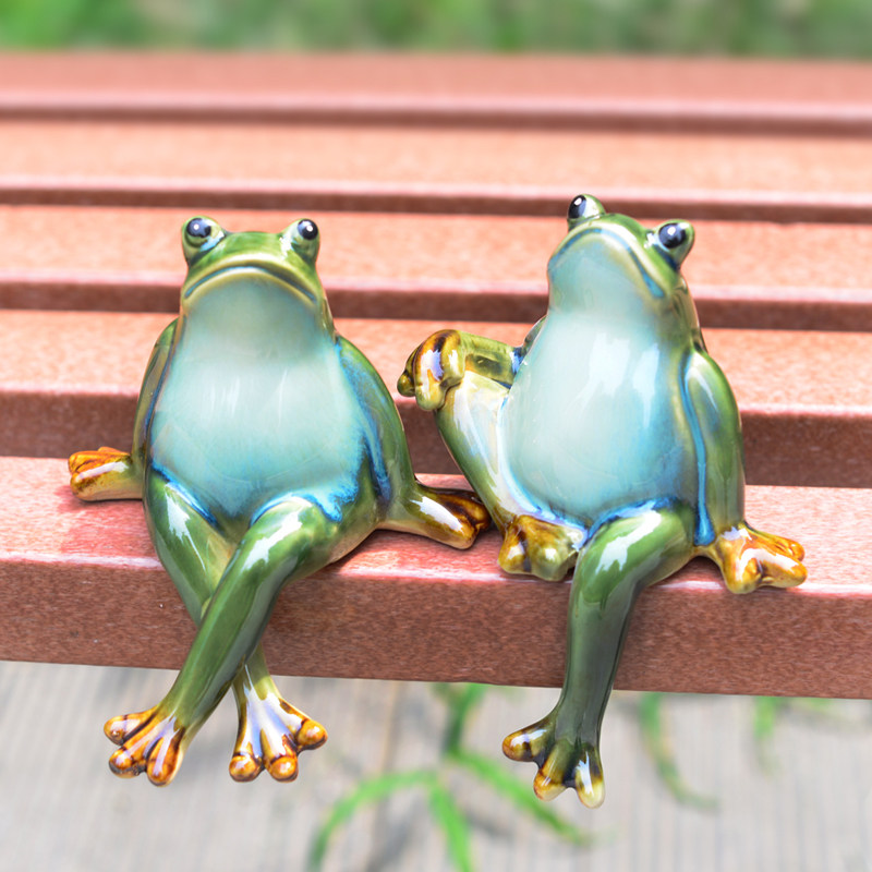 创意陶瓷情侣青蛙摆件仿真可爱动物园林景观户外花园庭院装饰园艺|ruв категории Домашний быт, украшения - от Buy2taobao.com для оказания профессиональной услуги покупки агента Taobao