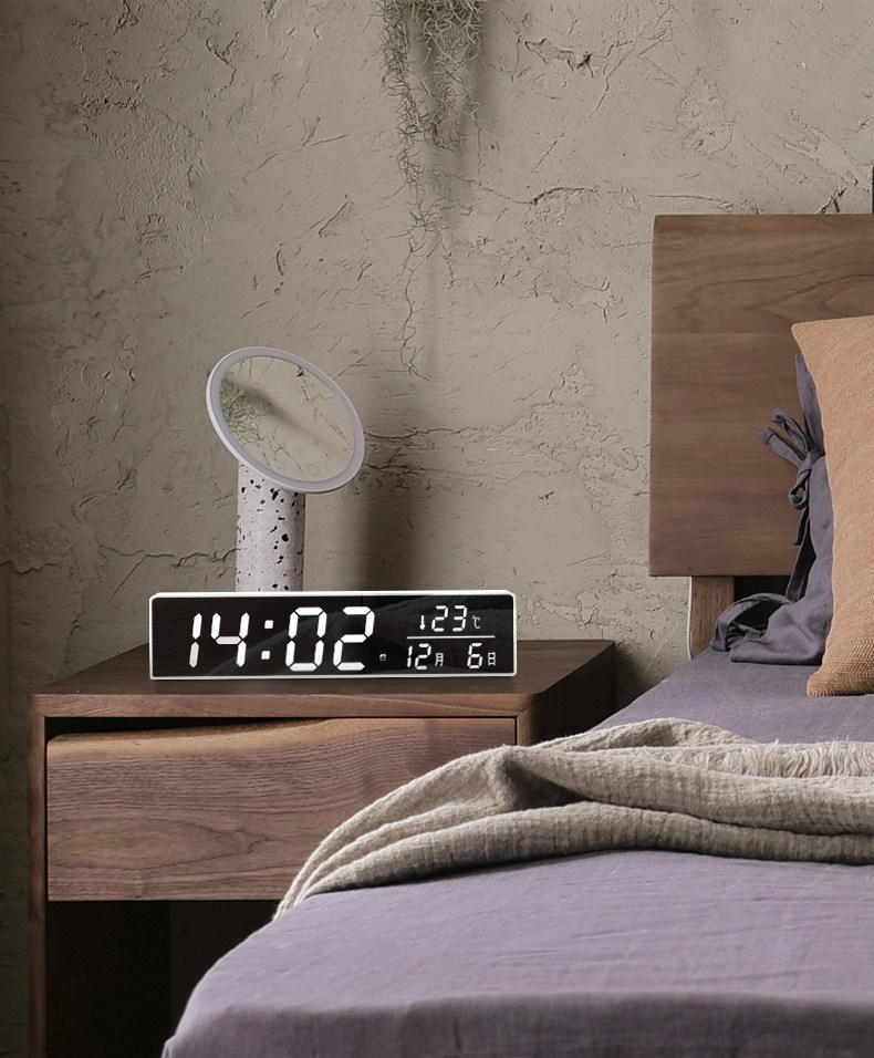 영구 달력 2022 새로운 데스크탑 전자 시계 데스크탑 달력 시계 빛나는 머리맡 작은 알람 시계 디지털