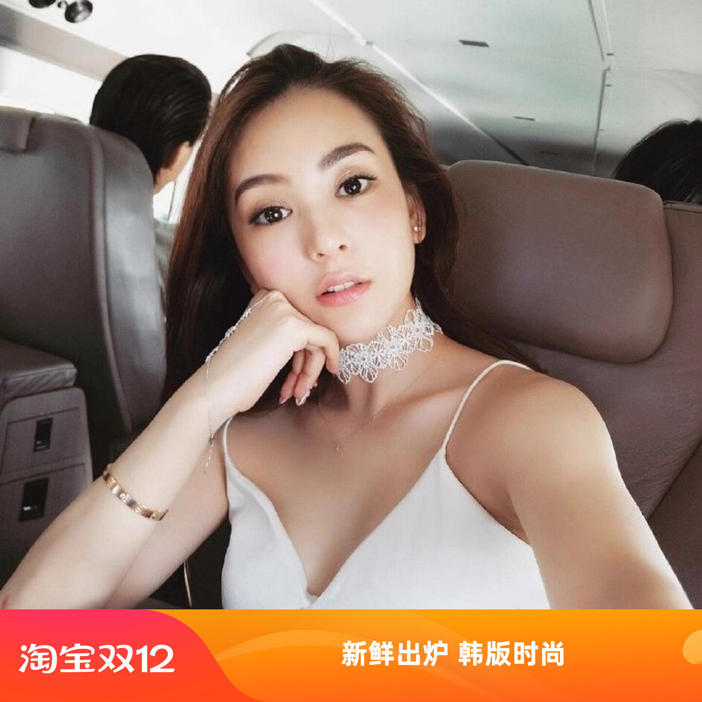 包邮方媛同款韩版白色黑色花朵蕾丝项链Choker颈链项圈脖链脖劲链