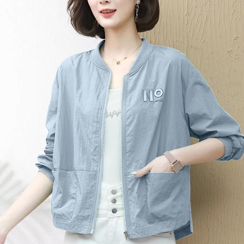 防晒衣女士短外套2023夏季新款时尚透气棒球服宽松百搭透气防晒衫