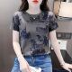 复古减龄印花半袖 夏季 打底衫 上衣女2026新款 体恤 冰丝t恤女士短袖