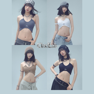 CBXLAB街舞潮牌吸湿透气聚拢运动内衣性感带胸垫运动亲肤绑带背心