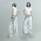 CBXLAB街舞潮牌 简约运动裤 心动专区 印花亲肤针织伞兵长裤