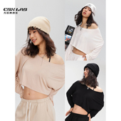CBXLAB街舞潮牌多色慵懒短款 上衣 嘻哈跳舞春季 露脐爵士罩衫 女美式