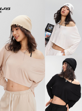 CBXLAB街舞潮牌多色慵懒短款露脐爵士罩衫女美式嘻哈跳舞春季上衣