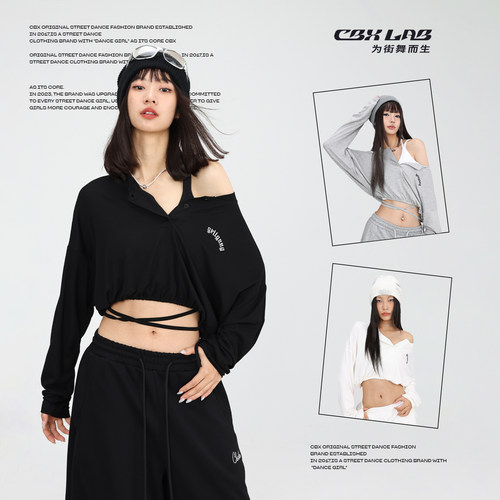CBXLAB街舞潮牌多色慵懒罩衫长袖