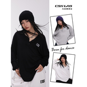 CBXLAB街舞潮牌 简约嘻哈跳舞上衣 多色爵士宽松美式 慵懒罩衫 长袖