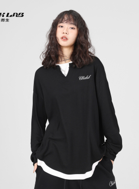 CBXLAB街舞潮牌宽松慵懒假两件长袖爵士辣妹跳舞罩衫亲肤美式上衣