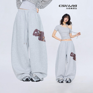 辣妹慵懒长裤 美式 嘻哈运动裤 CBXLAB街舞潮牌oversize柔软亲肤春季