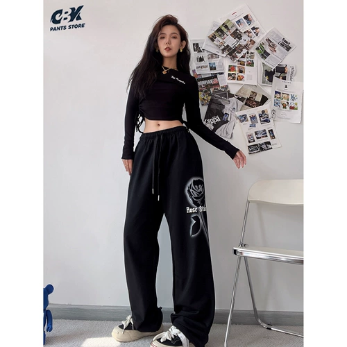 Оригинальные черные танцующие штаны в стиле хип-хоп