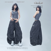 CBXLAB街舞潮牌户外机能街头暗格运动裤 嘻哈三褶跳舞宽松运动裤 潮