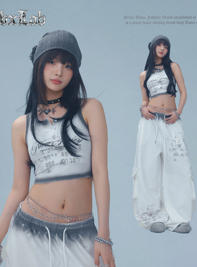 CBXLAB街舞潮牌【心动专区】夏季喷染爵士撞色套装嘻哈口袋工装裤