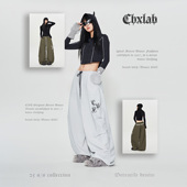 CBXLAB街舞潮牌哥特硬核嘻哈跳舞工装 爵士辣妹阔腿休闲裤 长裤 美式