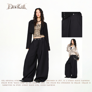 CBXLAB街舞潮牌吊腰美式老钱风山本长裤爵士辣妹显腿长个性休闲裤