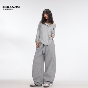 爵士舞复古街头显瘦运动裤 灰色嘻哈美式 女 香蕉裤 CBXLAB街舞潮牌