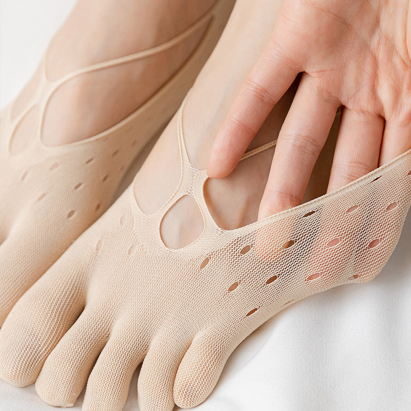 五指袜夏季薄款袜子女船袜网眼透气女士浅口分趾女袜吊带防滑袜套,女士内衣/男士内衣/家居服,船袜,淘宝优惠券,粉丝福利购,淘宝优惠卷