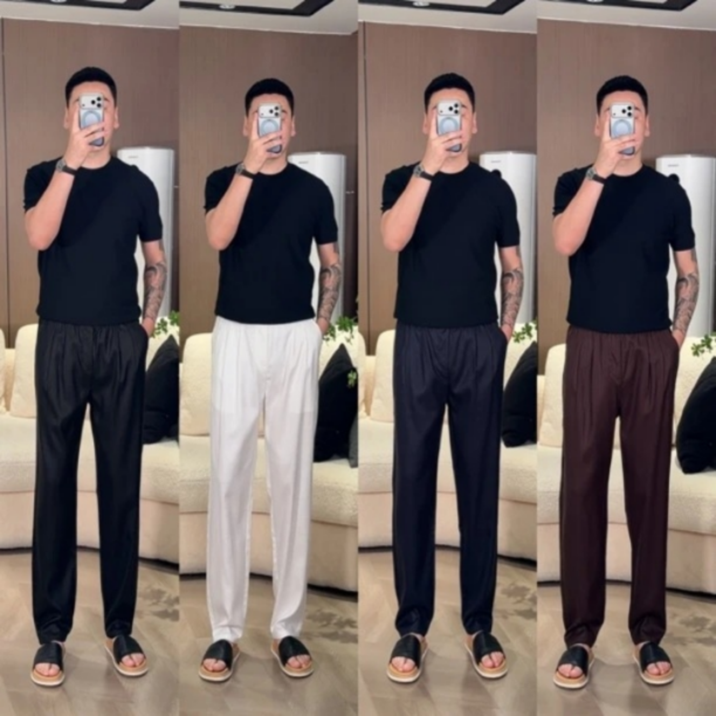 新品简约时尚日常通勤男士休闲裤