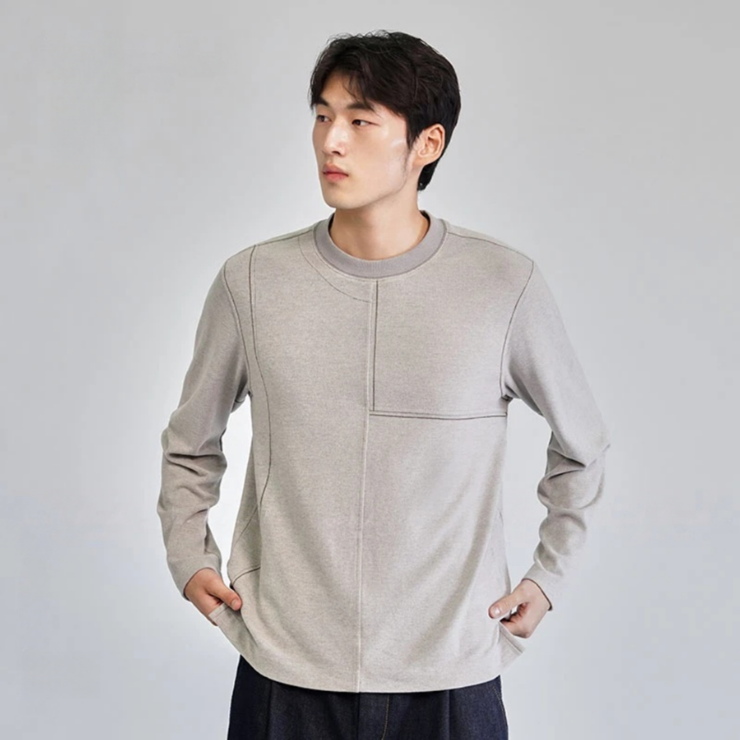 韩版秋季时尚潮流圆领长袖卫衣