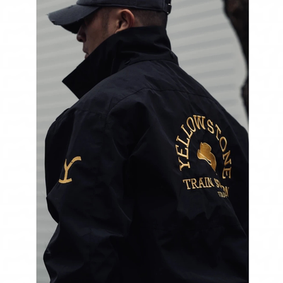 美式嘻哈风立领刺绣夹克外套