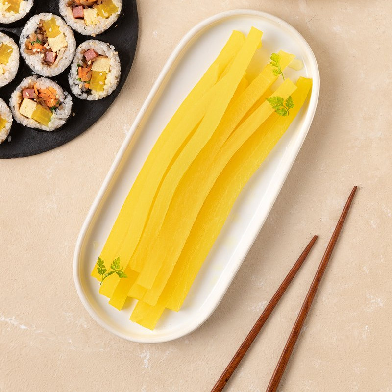 寿司海苔黄萝卜条 紫菜片包饭专用材料食材 韩国配料免切腌萝卜