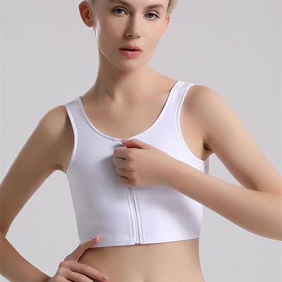 拉链束胸les内衣学生运动防震