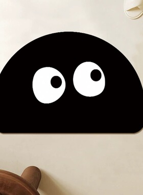 吸水地垫浴室卫生间卡通厕所门垫防滑家用门口软硅藻泥表情脚垫子