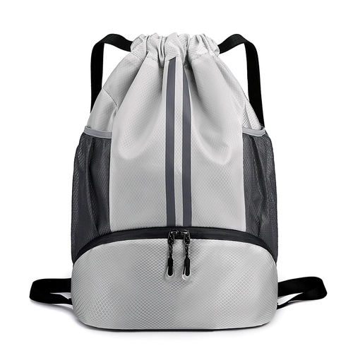 Баскетбольный мешочек с разделителями для плавания, рюкзак, портативный ранец, на шнурках