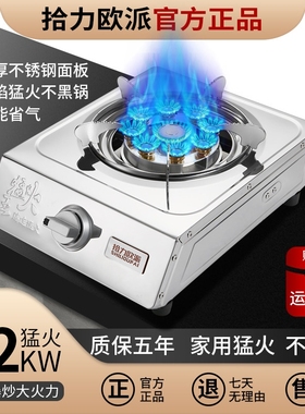 煤气灶单灶家用液化气天然气灶不老台式节能猛火单个眼炉具锈钢