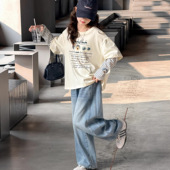 t恤2026新款 儿童春秋款 洋气打底衫 女童长袖 女大童春装 假两件上衣