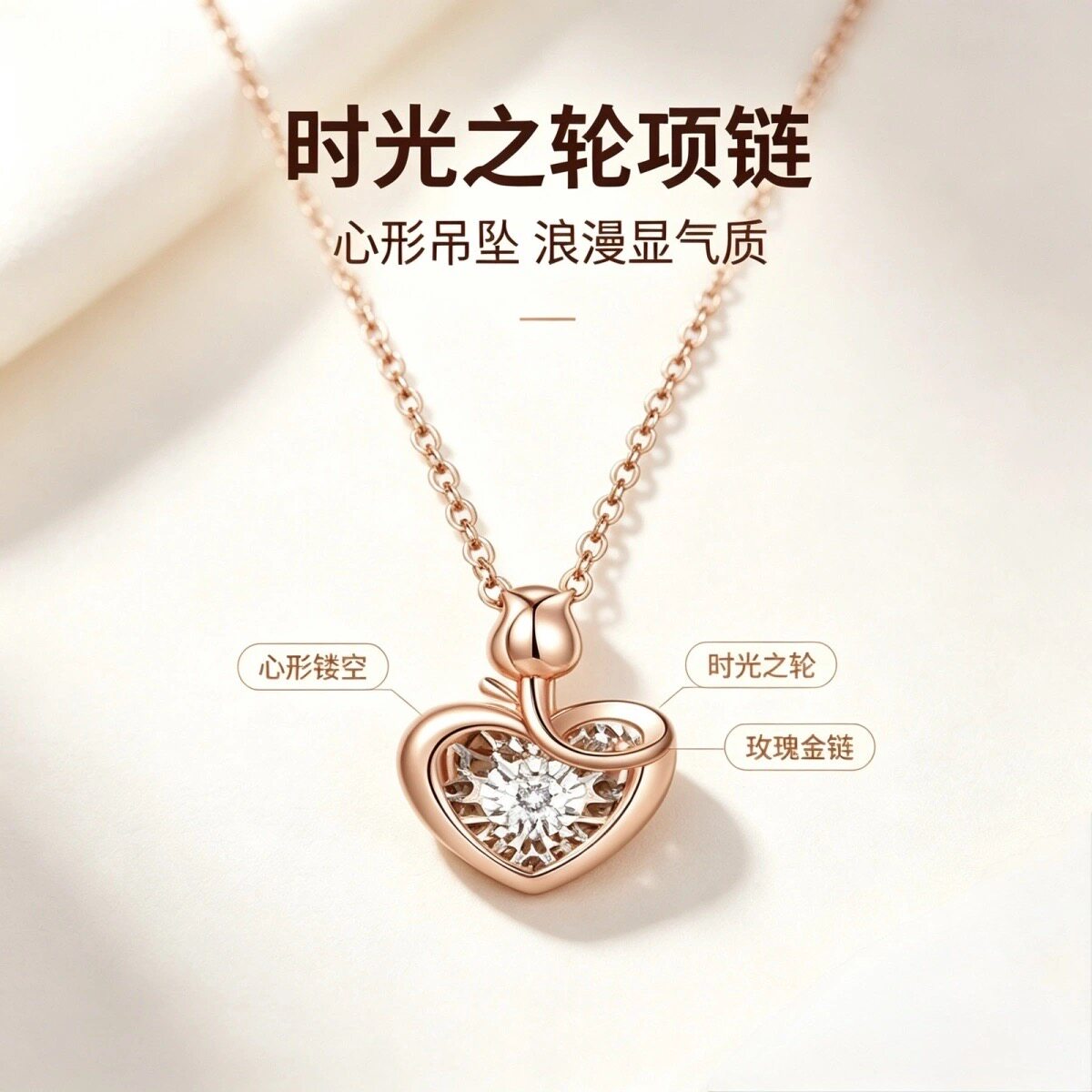 卡梵佩鹿有你项链女韩版气质森系项链