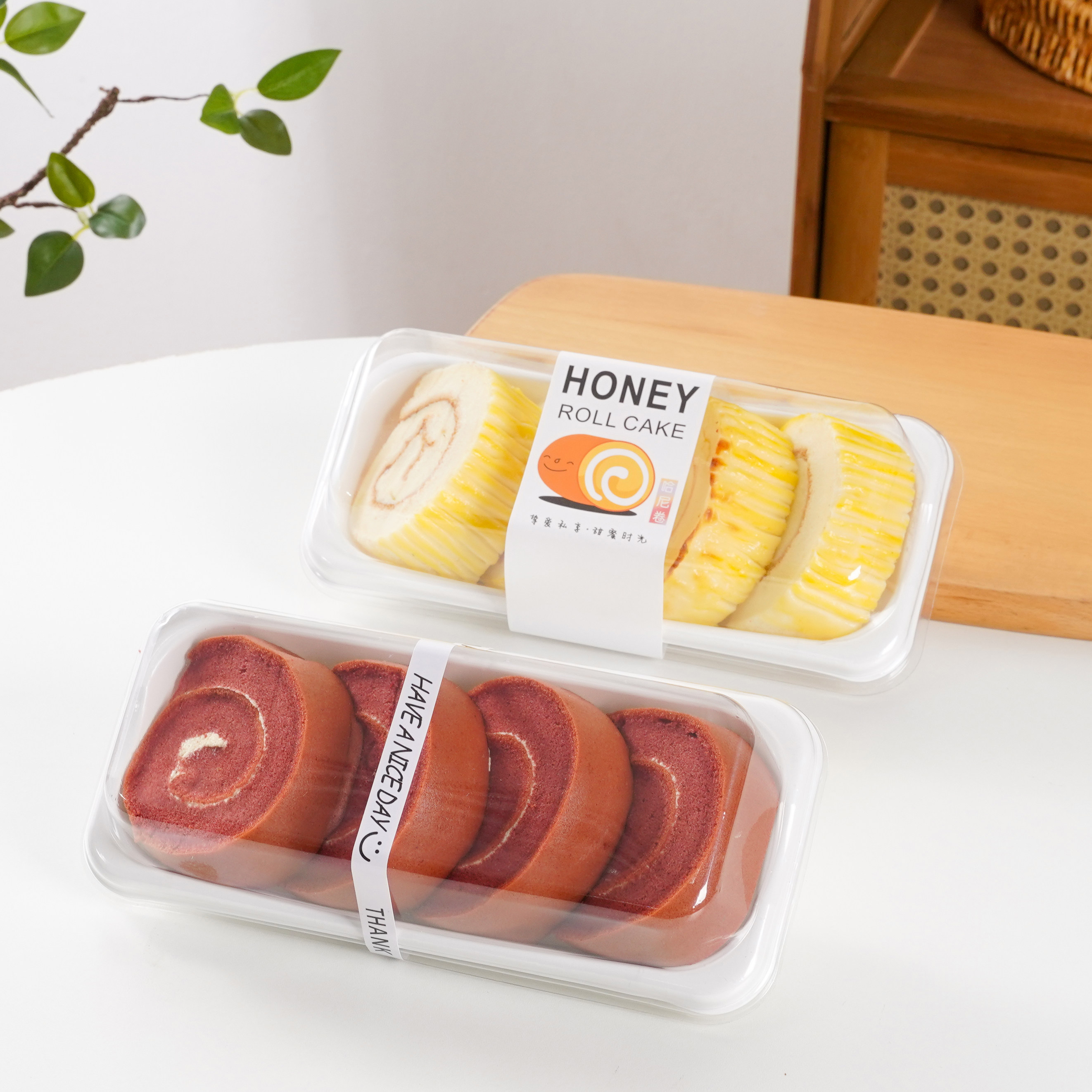 烘焙蛋糕卷包装盒毛巾卷虎皮瑞士卷红丝绒蛋糕切块三明治肉松小贝