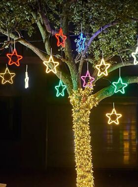 led霓虹灯后备箱挂件彩灯户外防水节日造型灯工程亮化挂树装饰灯