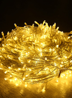 LED小彩灯串灯闪灯满天星星灯婚礼过年装饰户外防水插电亮化工程