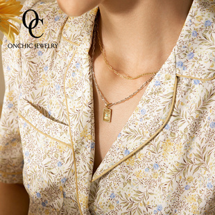 Onchic项链简约气质百搭女轻奢小众配饰ins冷淡风锁骨链生日礼物