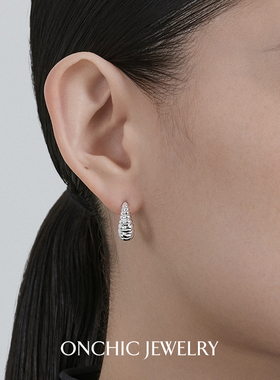 宋茜同款OnchicOR系列牛角耳环女设计感小众耳钉轻奢耳圈精致