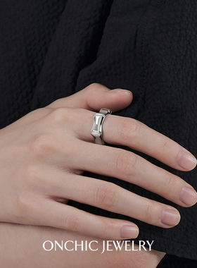 明星同款OnchicOR系列极简系列戒指女小众高级食指戒百搭简约