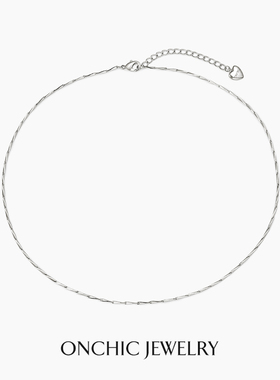 赵露思同款OnchicOR系列隙光项链轻奢高级感小众设计锁骨链银色