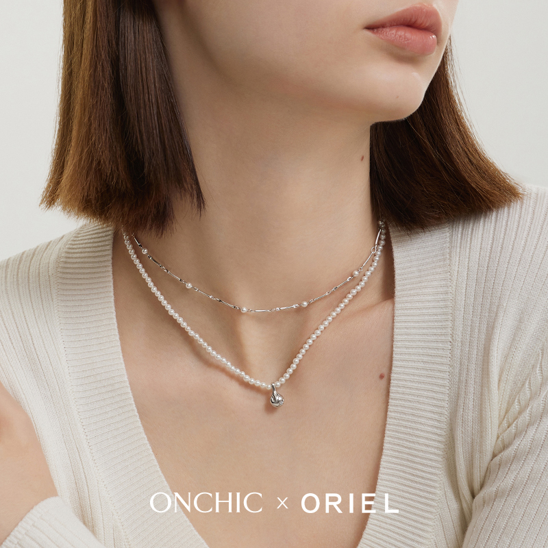 Onchic珍珠项链女小众设计锁骨链图片
