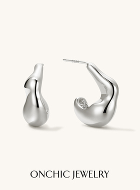 OnchicOR系列绸缎耳环女小众设计感耳饰轻奢高级气质大气简约原创