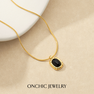 【所有姐姐的衣橱直播间】Onchic浮金项链女吊坠锁骨链耳环女