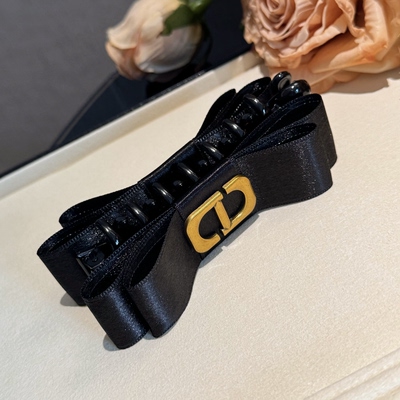 奢品猪鼻子黑色双层蝴蝶结香蕉夹