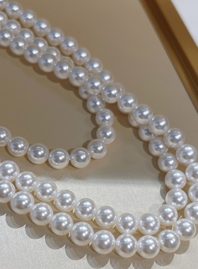 两戴白月光8mm正圆珍珠项链叠戴