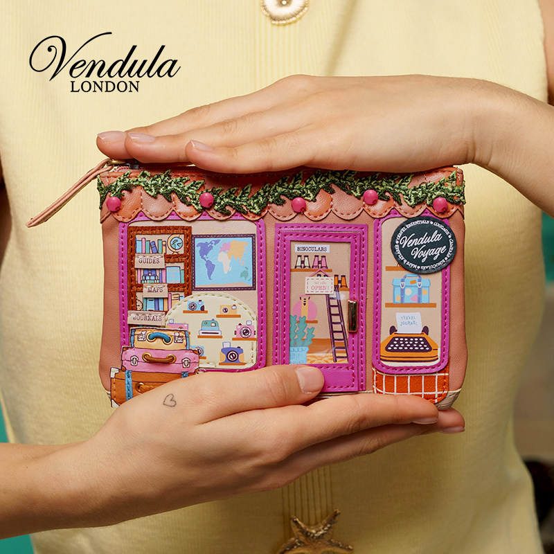 Vendula英国原创手工女包 旅行商店系列日系百搭可爱拉链零钱包