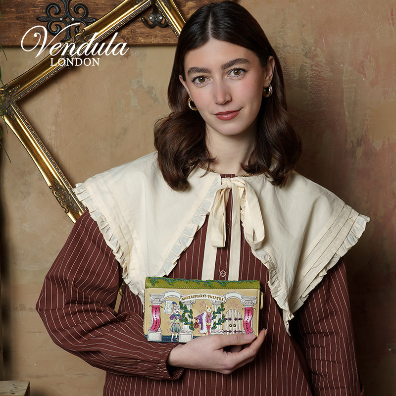 Vendula 英国原创女包莎士比亚之第十二夜拉链折叠横版钱包手账包
