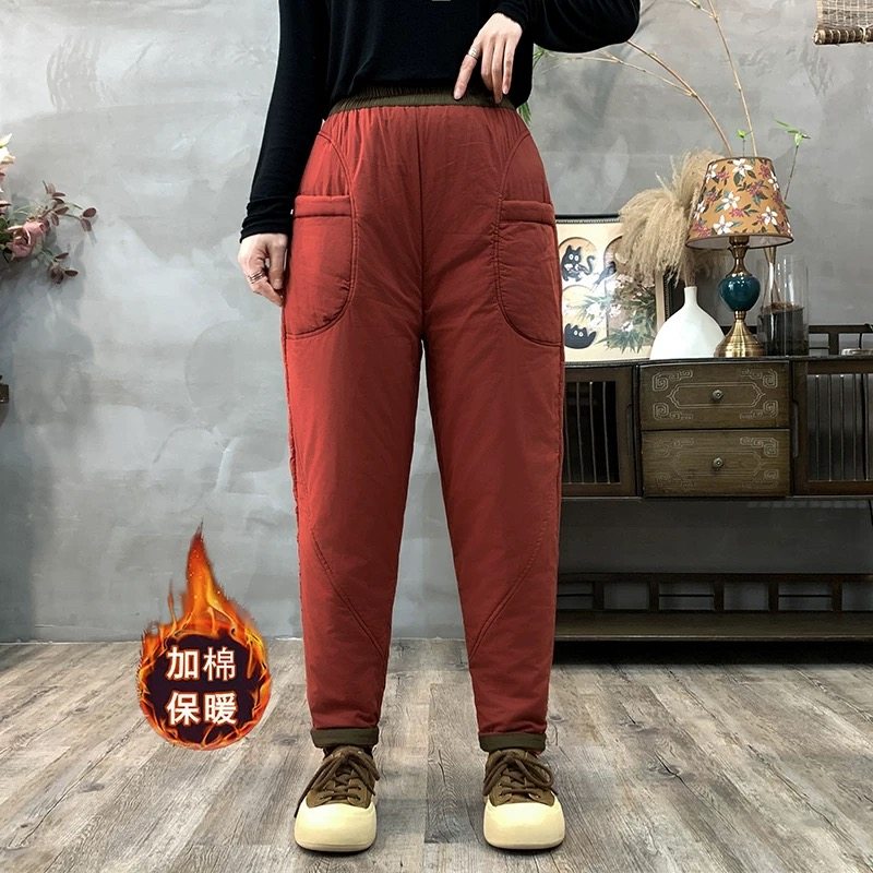 加棉加厚冬季宽松紧腰女厚款棉裤哈伦裤长裤,女装/女士精品,休闲裤,淘宝优惠券,粉丝福利购,淘宝优惠卷