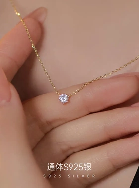 女轻奢镀金网红奢百搭性感经典简风轻爱心饰颈链锁骨